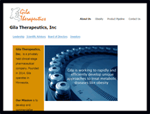 Tablet Screenshot of gilatherapeutics.com